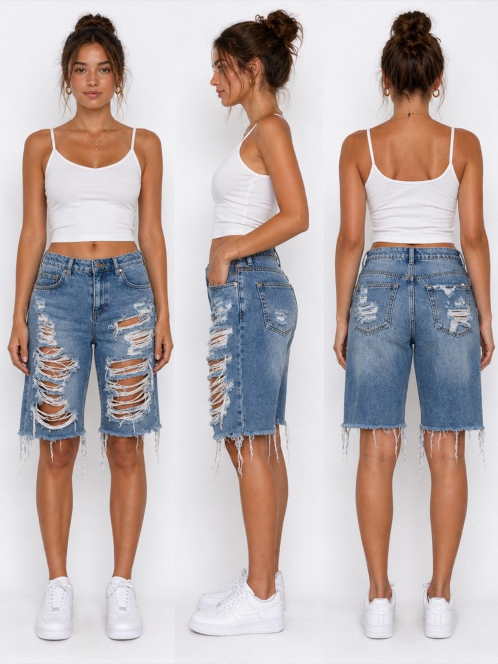 Reclaimed Vintage Distressed Jean Shorts